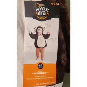 Halloween Costume - Monkey,‎ Infant 6-12 Mo - NWT